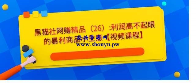 黑猫社网赚精品26：利润高不起眼的暴利商品小生意【视频课程】