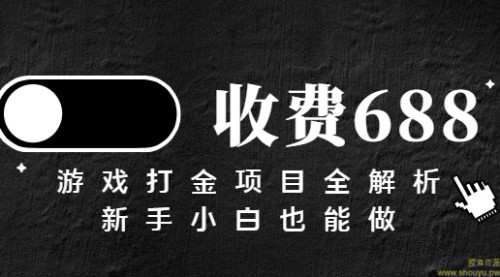 卖688的游戏打金项目全解析，新手小白也能做